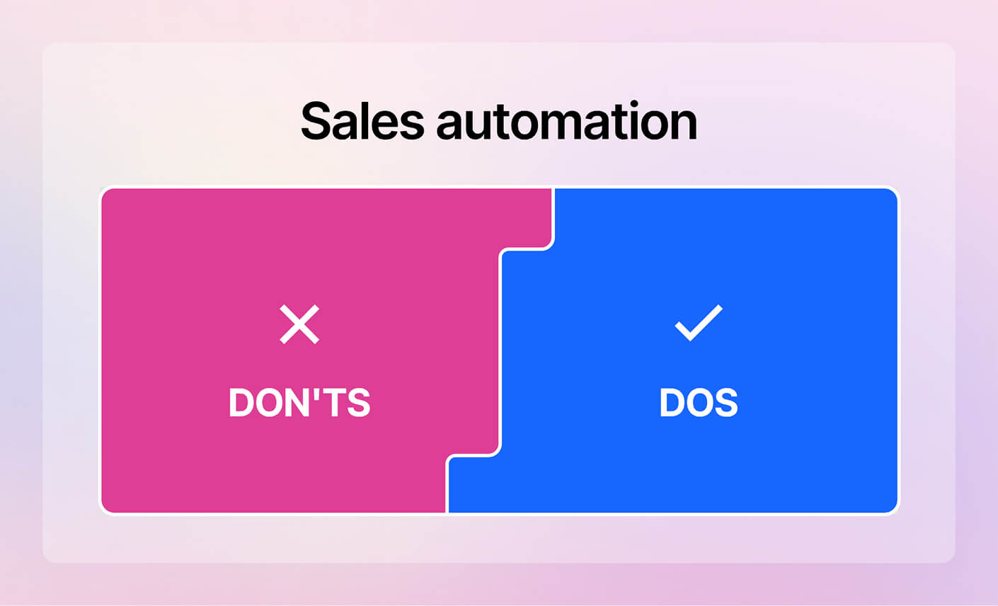 icon The dos and don'ts of sales automation